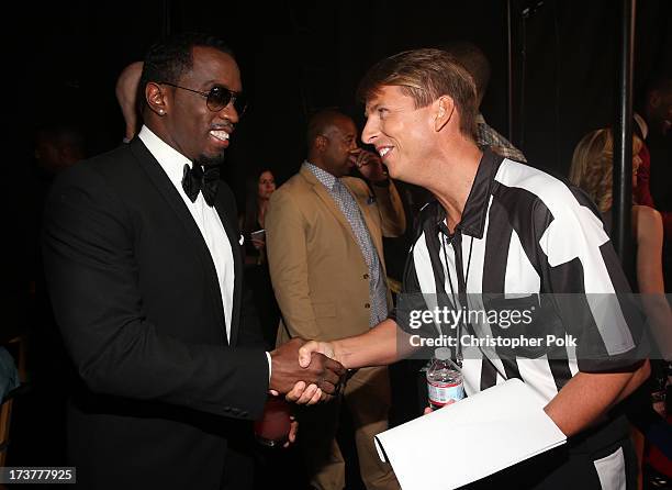 Music Producer Sean "Diddy" Combs and actor Jack McBrayer attend The 2013 ESPY Awards at Nokia Theatre L.A. Live on July 17, 2013 in Los Angeles,...