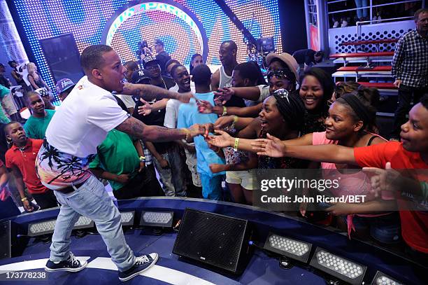 Bow Wow greets fans at BET's 106 & Park at BET Studios on July 17, 2013 in New York City.