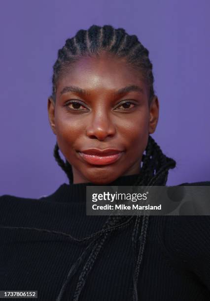 Michaela Coel attends the Closing Night Gala of "The Kitchen", supported by BMW, as part of the BFI London Film Festival in partnership with American...
