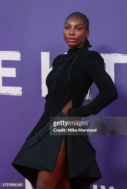 Michaela Coel attends the Closing Night Gala of "The Kitchen", supported by BMW, as part of the BFI London Film Festival in partnership with American...