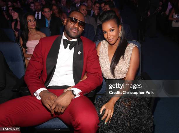 Player LeBron James and Savannah Brinson attend The 2013 ESPY Awards at Nokia Theatre L.A. Live on July 17, 2013 in Los Angeles, California.