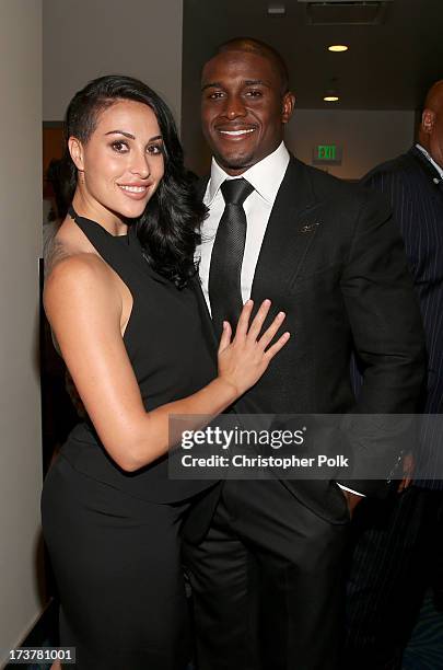 Lilit Avagyan and NFL player Reggie Bush attend The 2013 ESPY Awards at Nokia Theatre L.A. Live on July 17, 2013 in Los Angeles, California.