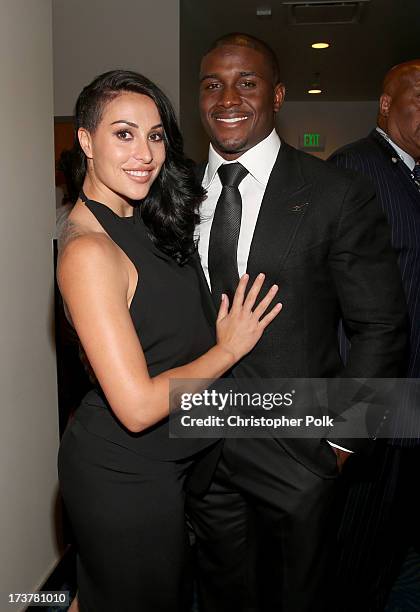 Lilit Avagyan and NFL player Reggie Bush attend The 2013 ESPY Awards at Nokia Theatre L.A. Live on July 17, 2013 in Los Angeles, California.