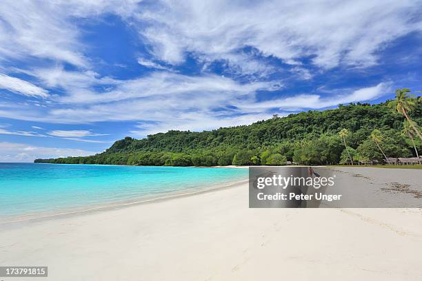 champagne beach, espiritu santo island, vanuatu - vanuatu stock pictures, royalty-free photos & images