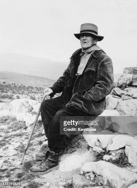 French farmer Gaston Dominici near Digne-les-Bains, France 10th August 1962. In 1954 Dominici was convicted of the 1952 murders of British biochemist...