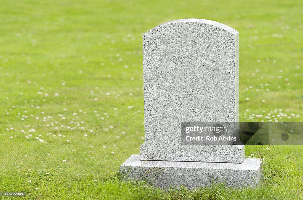 Blank headstone