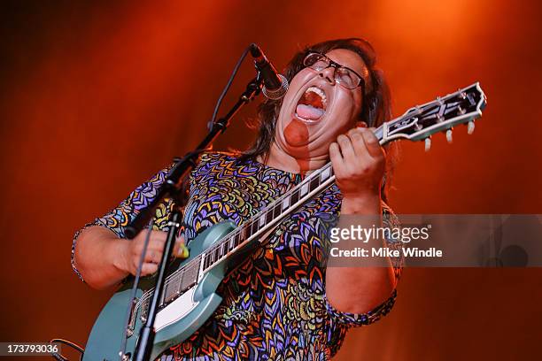 Brittany Howard of Alabama Shakes performs on stage at Hollywood Palladium on July 17, 2013 in Hollywood, California.