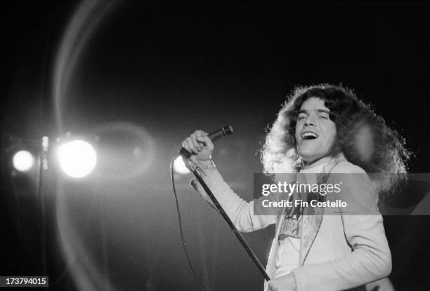 1st OCTOBER: Singer Dan McCafferty from Scottish rock group Nazarerth performs live on stage in Liverpool in October 1973.