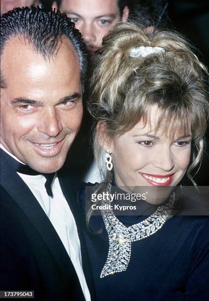 Actress and television personality Vanna White with her husband George Santo Pietro, circa 1992.