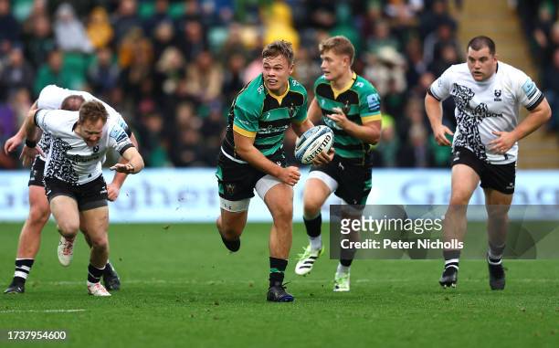 Saints Tom Litchfield in action during the Gallagher Premiership Rugby match between Northampton Saints and Bristol Bears at cinch Stadium at...