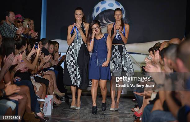 Kim-Quyen Nguyen 2013 winner ofattends Peroni Emerging Designer Series presented by Fashion Group VENUE] on July 17, 2013 in Miami, Florida.