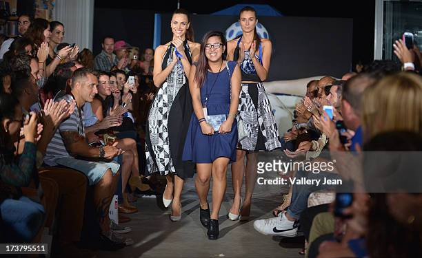 Kim-Quyen Nguyen 2013 winner ofattends Peroni Emerging Designer Series presented by Fashion Group VENUE] on July 17, 2013 in Miami, Florida.