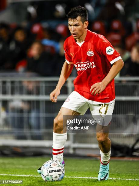 Hirving Lozano of PSV Eindhoven during the Dutch Eredivisie match between PSV Eindhoven and Fortuna Sittard at the Phillips stadium on October 21,...