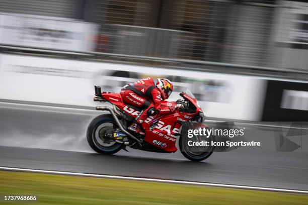 Pol ESPARGARO of Spain on the GASGAS Factory Racing Tech3 KTM during the warm up session of Australian MotoGP at the Phillip Island Grand Prix...