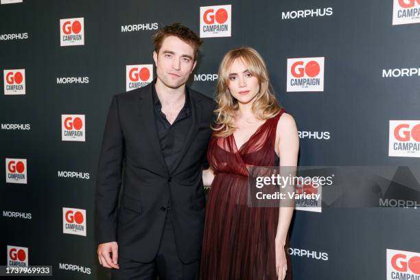 Robert Pattinson and Suki Waterhouse at the GO Campaign Annual GO Gala held at Citizen News LA on October 21, 2023 in Los Angeles, California.