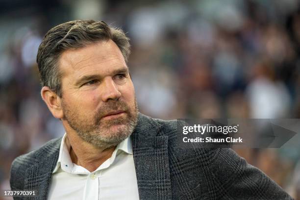 Head coach Greg Vanney of Los Angeles Galaxy looks on prior to the game against FC Dallas at Dignity Health Sports Park on October 21, 2023 in...