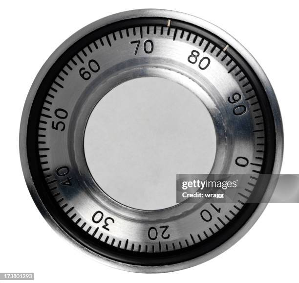 isolated combination safe dial - combination lock stock pictures, royalty-free photos & images