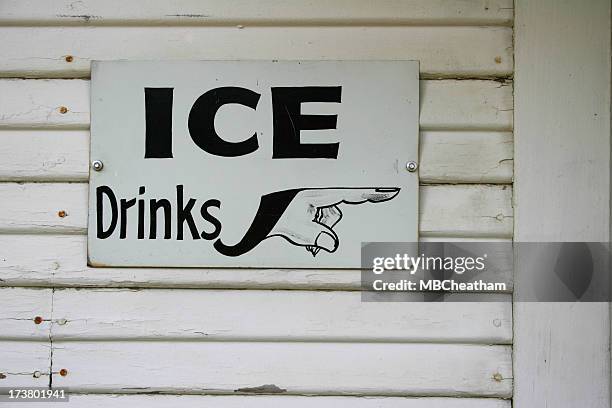 Rustic Sign Ice Vintage Hand Painted Sign Photos and Premium High Res Pictures - Getty ...