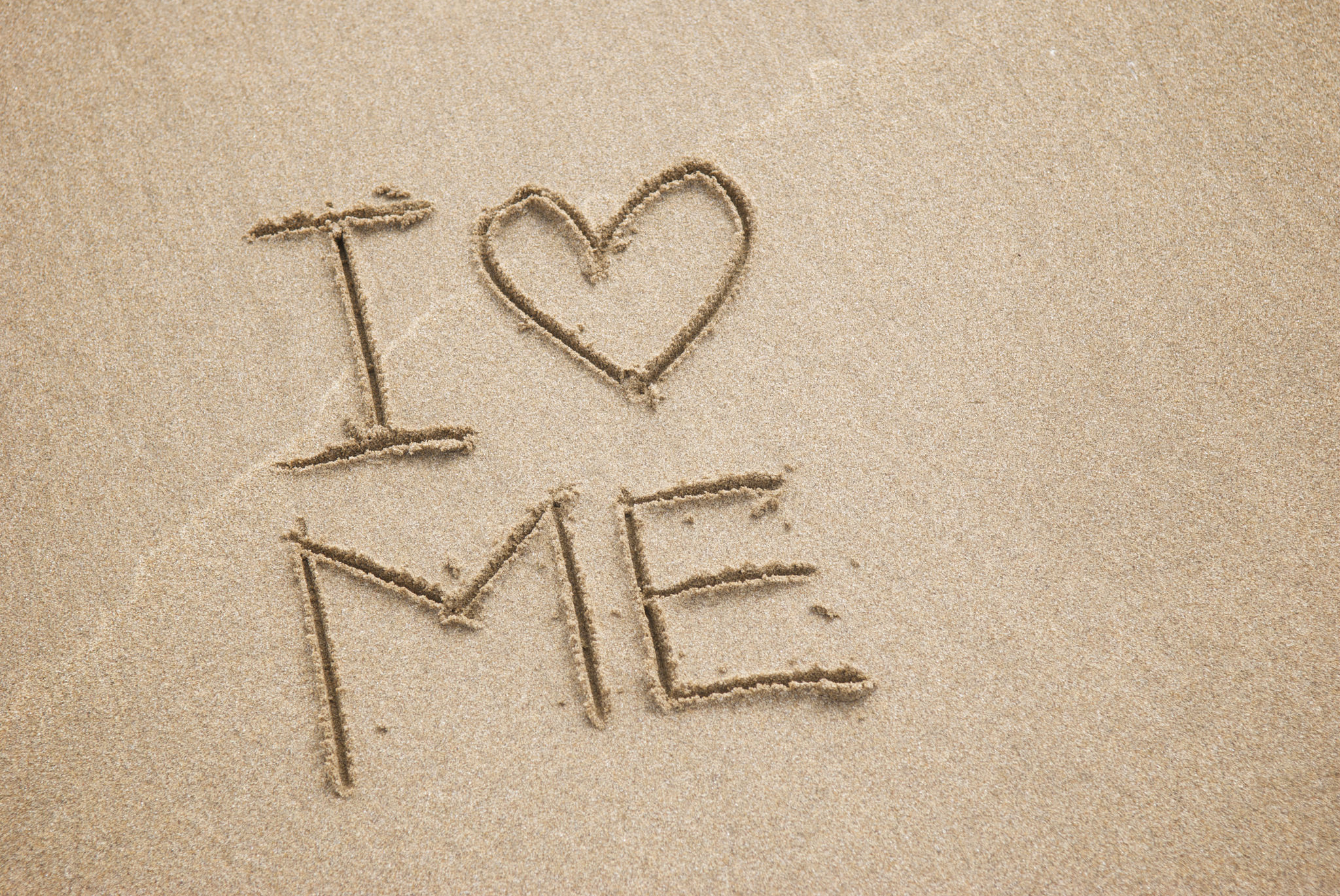 I Heart Me Self Improvement Love Message in Sand I Heart Me Self Improvement Love Message in Sand