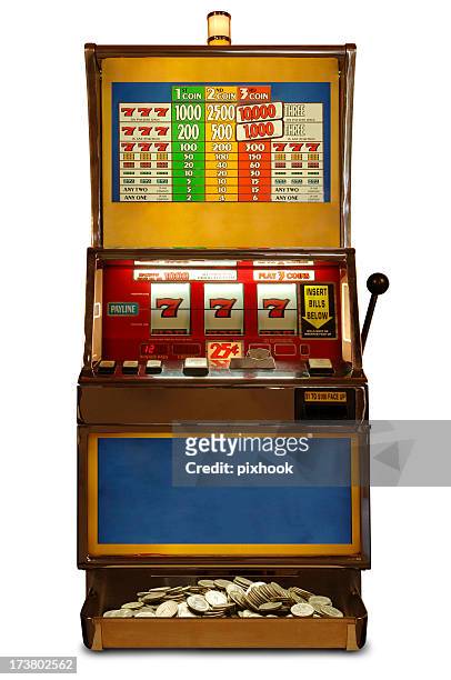 slot machine with path - slot machines stock pictures, royalty-free photos & images