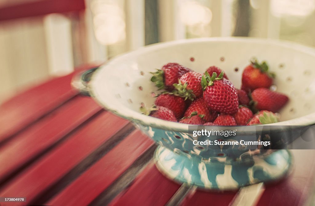 Colander with Strawberries