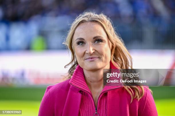 Nele Schenker looks on prior to the Bundesliga match between SV Darmstadt 98 and RB Leipzig at Merck-Stadion am Böllenfalltor on October 21, 2023 in...