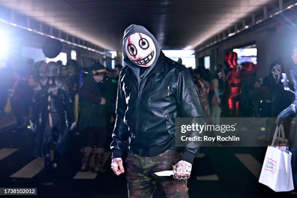 Cosplayer posing as Frank from The Legion of the series Dead By Daylight attends New York Comic Con 2023 - Day 4 at Javits Center on October 15, 2023...