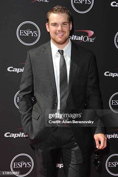 Hockey player Drew LeBlanc arrives at the 2013 ESPY Awards at Nokia Theatre L.A. Live on July 17, 2013 in Los Angeles, California.