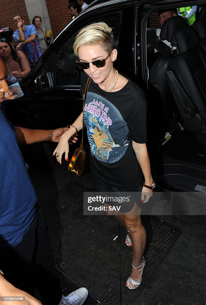 Miley Cyrus Sightings In London - July 18, 2013