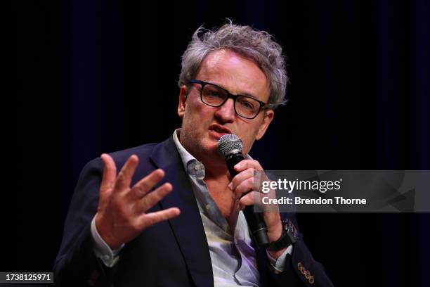 Jason Clarke speaks during the Once Upon A Time In Hollywood featured session at SXSW Sydney on October 16, 2023 in Sydney, Australia.