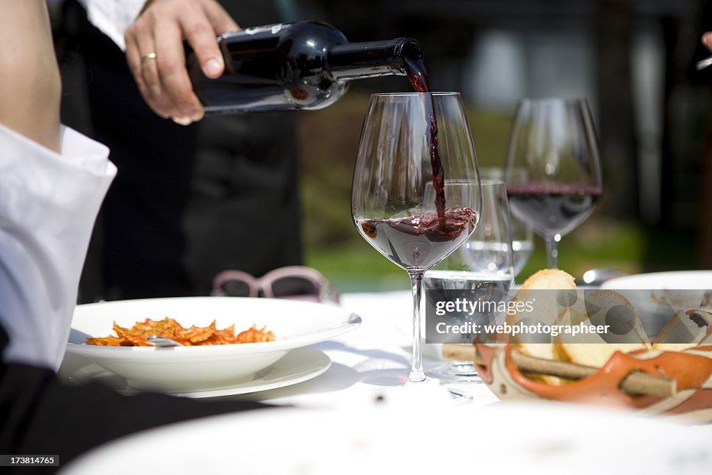 Pouring wine