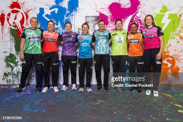 Kim Garth of the Melbourne Stars, Georgia Wareham of the Melbourne Renegades, Heather Graham of the Hobart Hurricanes, Jemma Barsby of the Adelaide...