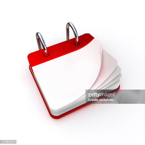 a blank red and white calendar graphic - calendar page stock pictures, royalty-free photos & images