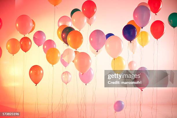 saturated ballons - opening door stockfoto's en -beelden