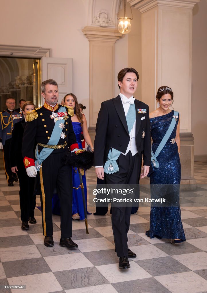 Gala Dinner For Prince Christian Of Denmark On His 18th Birthday In Copenhagen