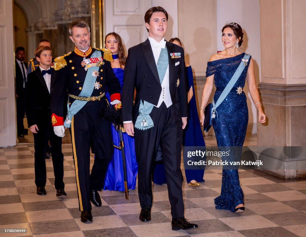 Gala Dinner For Prince Christian Of Denmark On His 18th Birthday In Copenhagen