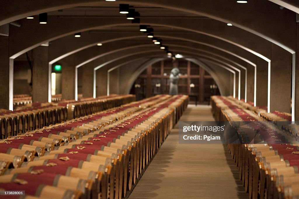 Wine cellar in Napa Valley California