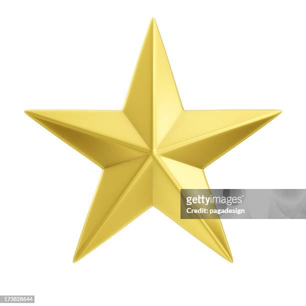 stella d'oro - 3d stars foto e immagini stock