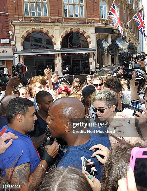 Miley Cyrus seen at Capital FM on July 18, 2013 in London, England.