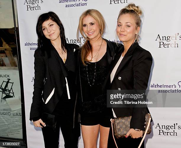 Briana Cuoco, Ashley Jones and Kaley Cuoco attend the Alzheimer's Association and Scrappy Cat Productions premiere of 'Angel's Perch' at Laemmles...