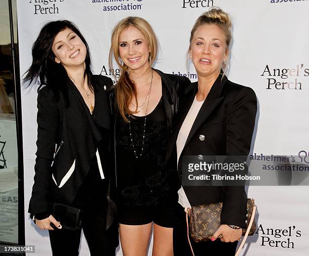 Briana Cuoco, Ashley Jones and Kaley Cuoco attend the Alzheimer's Association and Scrappy Cat Productions premiere of 'Angel's Perch' at Laemmles...