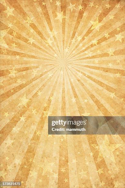vinatge paper with rays and stars - grunge stars and stripes stock illustrations