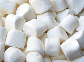 A close-up shot of marshmallows