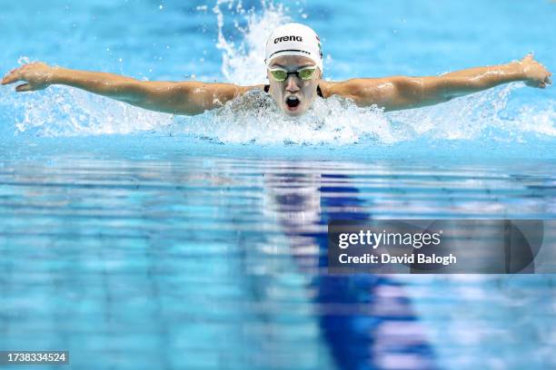 Dalma Sebestyen from Hungary during women's 200m individual medley heats the World Aquatics Swimming World Cup 2023 - Meet 3 on October 22, 2023 in...