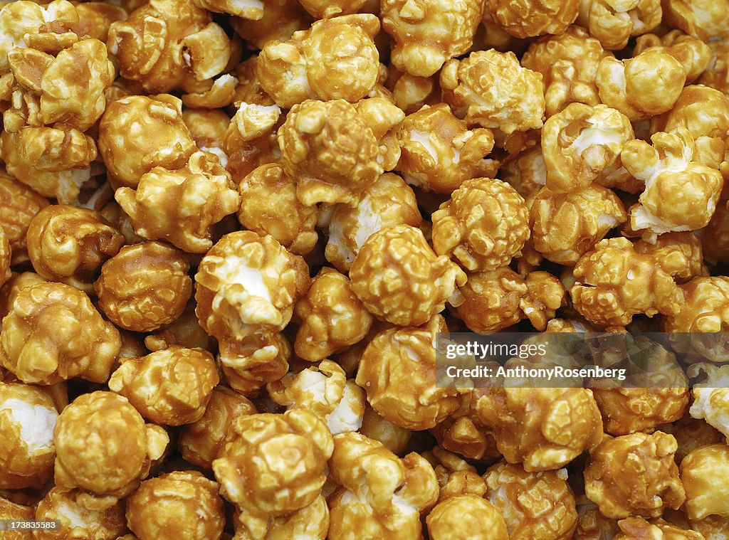 Seamless close-up of caramel popcorn