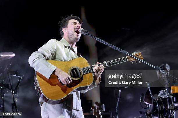 Marcus Mumford of Mumford & Sons performs in concert during the 2023 Austin City Limits Music Festival - Weekend Two at Zilker Park on October 15,...