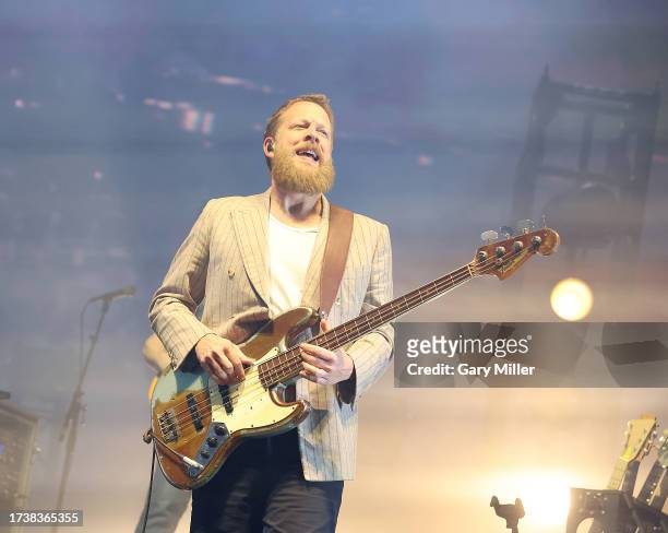 Ted Dwane of Mumford & Sons performs in concert during the 2023 Austin City Limits Music Festival - Weekend Two at Zilker Park on October 15, 2023 in...