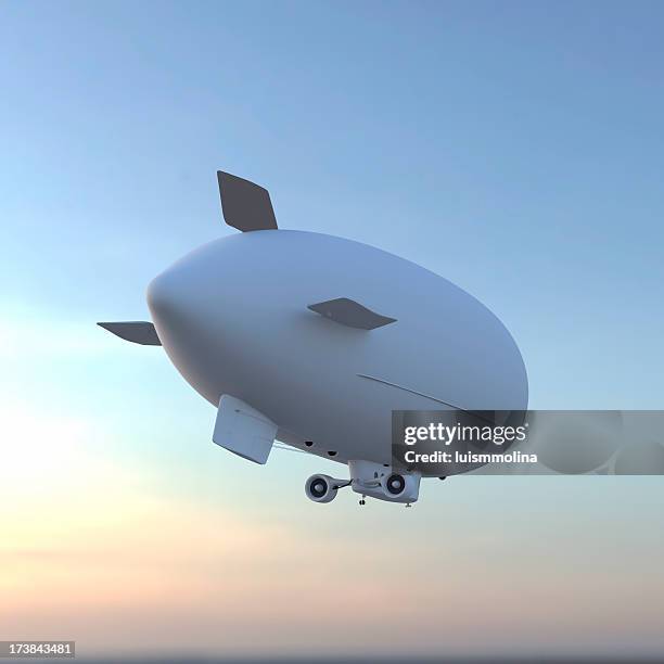 blimp - zeppelin stockfoto's en -beelden