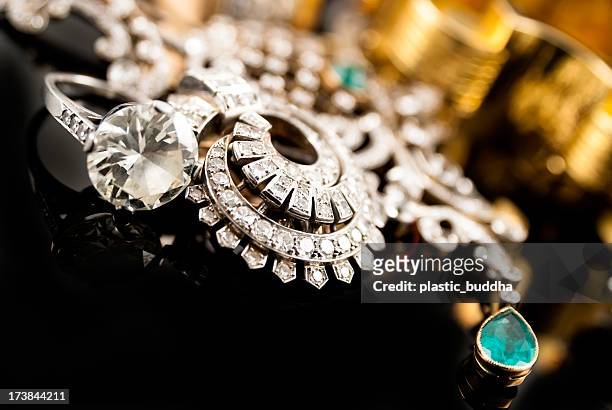 wealth with  jewelry - diamond necklace stock pictures, royalty-free photos & images