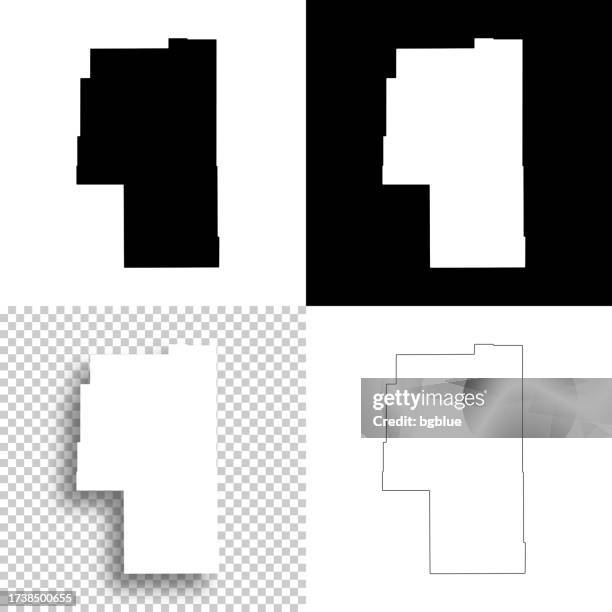 Harney County Oregon Maps For Design Blank White And Black Backgrounds, Stockfoto